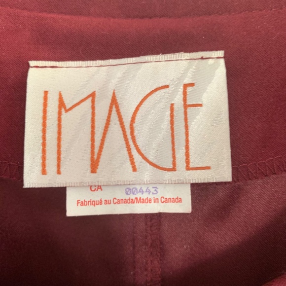 Vintage 80s rich burgundy maxi suede-like dress with front pockets - Picture 5 of 7